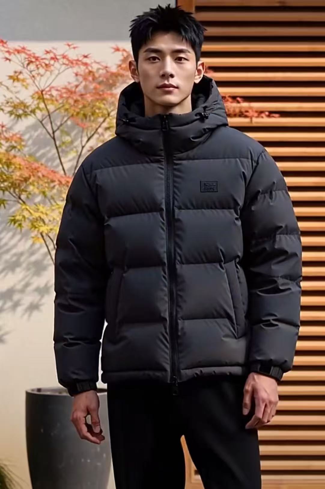 雪中飞羽绒服H版型连帽面包服铅云灰2XL 149元 - 86线报