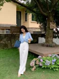 MissWiss凉感阔腿裤女夏薄款松弛垂坠显瘦休闲裤宽松夏季高腰休闲 图片 5