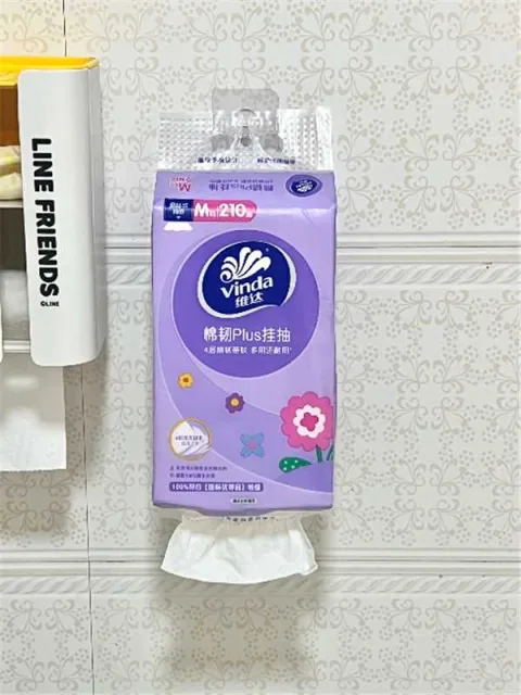 【加大M码】维达悬挂式抽纸棉韧4层6提整箱大包壁挂式餐巾卫生纸 图片 1