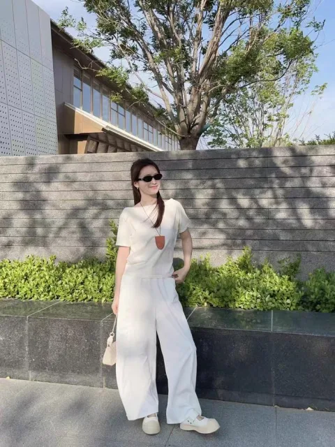 MissWiss凉感阔腿裤女夏薄款松弛垂坠显瘦休闲裤宽松夏季高腰休闲 图片 2
