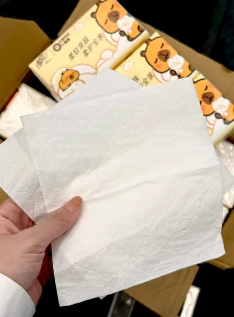 清风抽纸M码棉柔卡皮巴拉4层360张大包加厚纸巾餐巾纸抽面巾纸by 图片 5