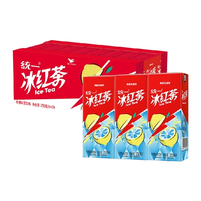 统一冰红茶柠檬饮料整箱24瓶*250ml加购2件 41.23元 - 线报酷