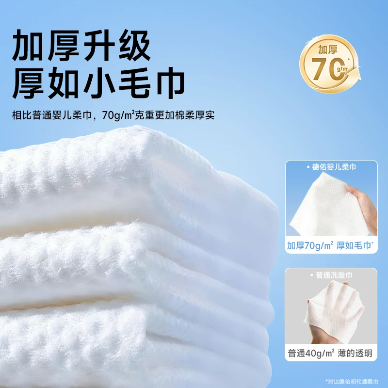 德佑婴儿绵柔巾200抽1包加厚款赠挂钩 19.9元 - 86线报