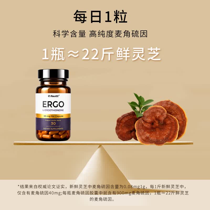 REOTT左旋麦角硫因胶囊30mg/粒30粒*3瓶 92.65元 - 86线报