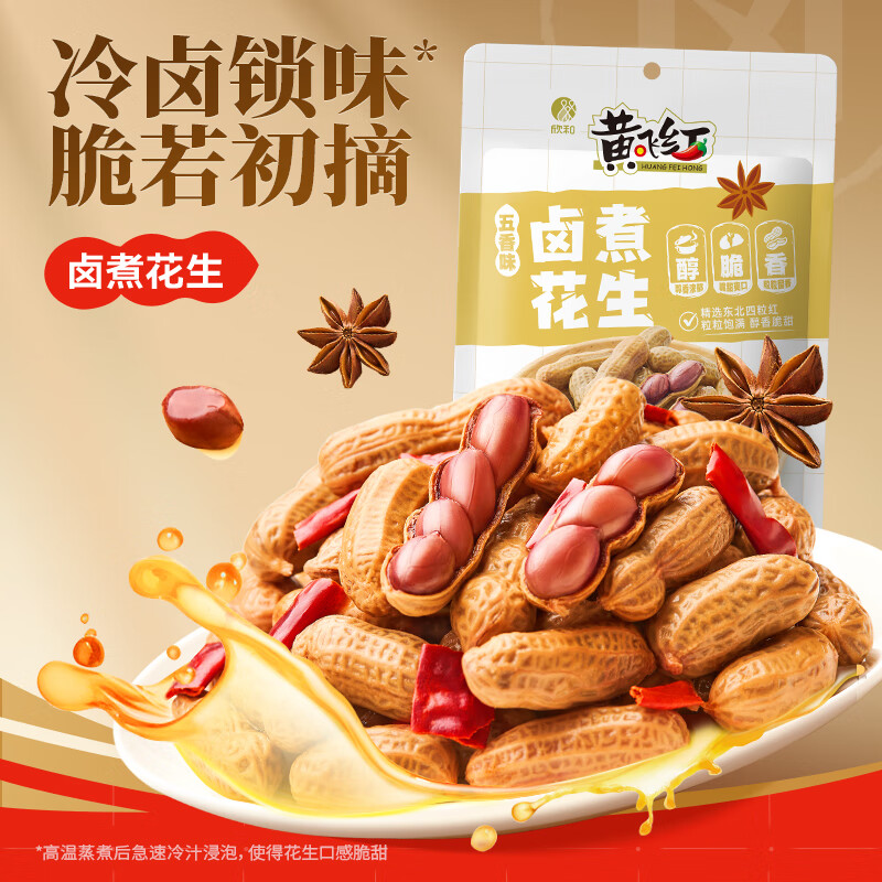 黄飞红五香卤煮花生258g 5.2元 - 86线报