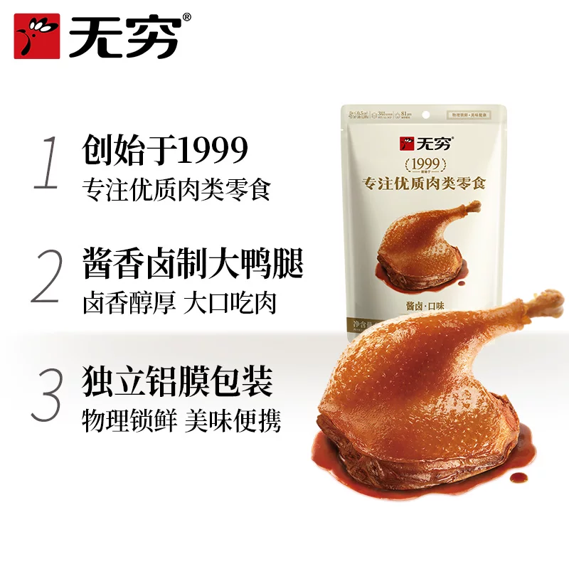 无穷酱卤大鸭腿255g85g*3袋 22.79元 - 86线报 无穷酱卤大鸭腿255g85g*3袋 22.79元 - 86线报