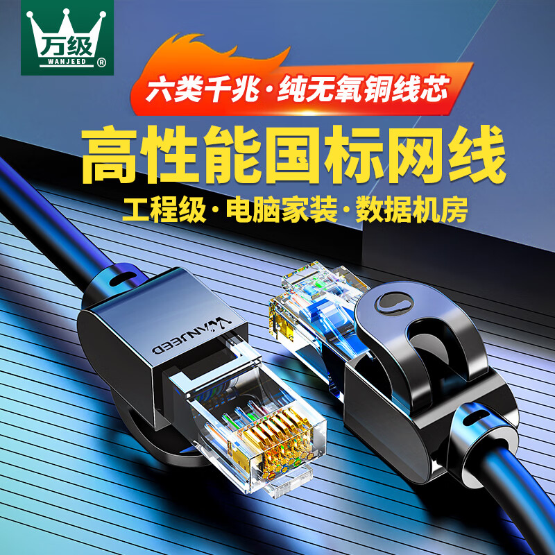 WANJEED千兆高速六类网线0.5米 5.9元 - 线报酷