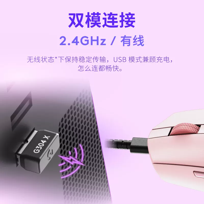 罗技G304 2.4G LIGHTSPEED无线鼠标12000DPI白色 149元 - 美泡泡
