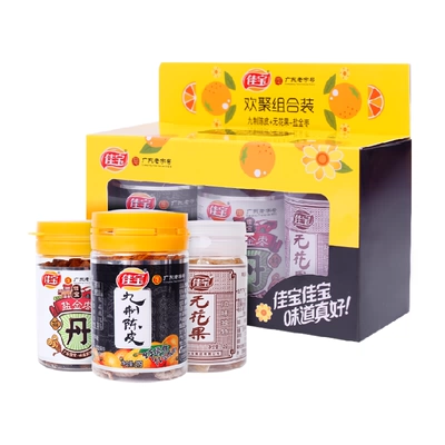 佳宝欢聚小礼盒90g陈皮无花果咸金枣3瓶装 6.06元 - 86线报