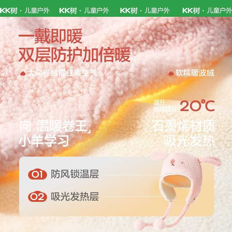 kk树儿童帽子头帽加厚企鹅团团S 23.7元 - 86线报