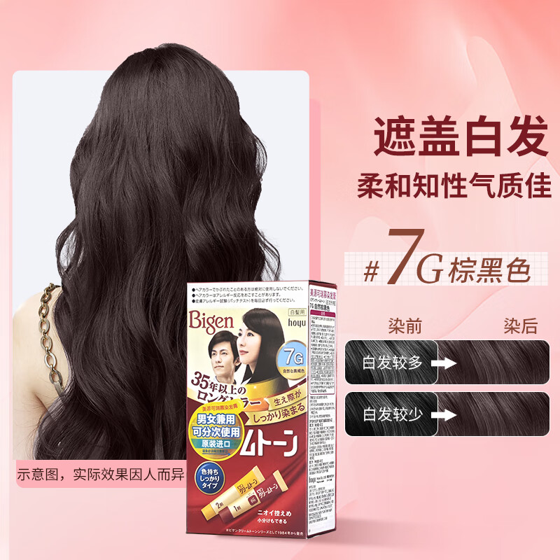 美源白发专用可瑞幕染发膏#7G自然棕黑色1盒 24.5元 - 86线报