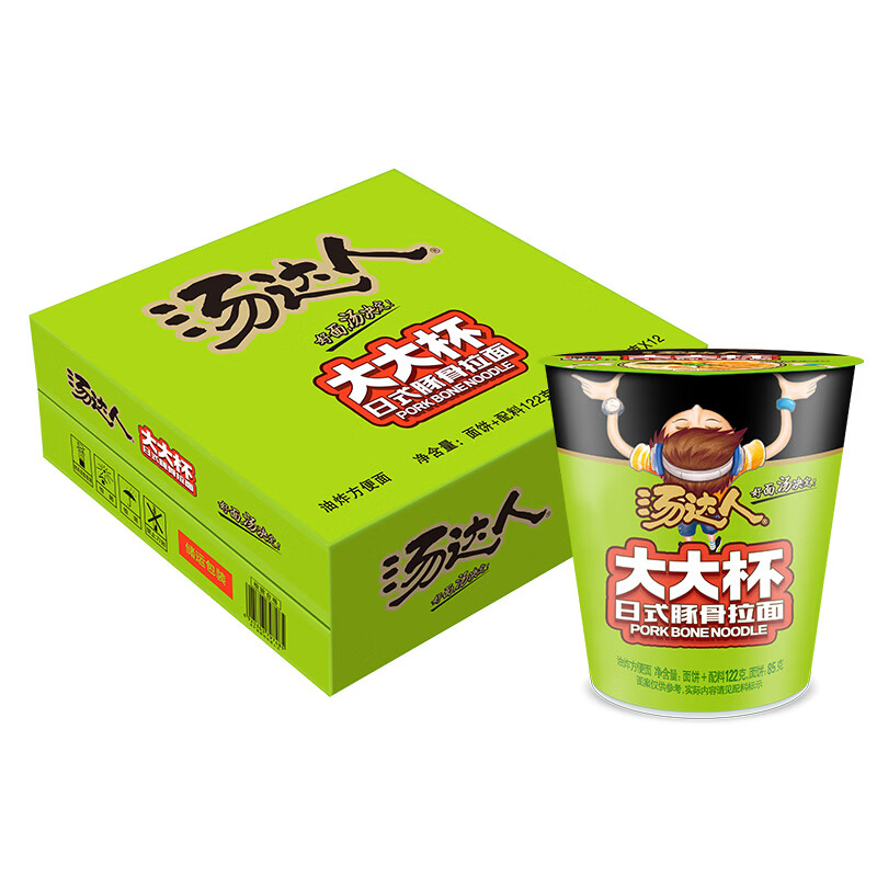 汤达人统一汤达人大大杯日式豚骨拉面122g*12杯整箱批发 30.72元 - 86线报