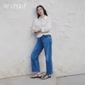 限移动端：真美诗 黑白琴键2026夏新款牛皮如意纽结显瘦一字带平底罗马凉鞋女 610元（淘金币可抵8.98元起） 图片 2