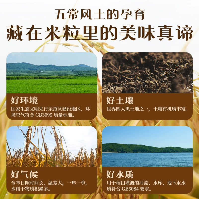 十月稻田五常大米5kg一年一季东北大米真空 30.9元 - 86线报