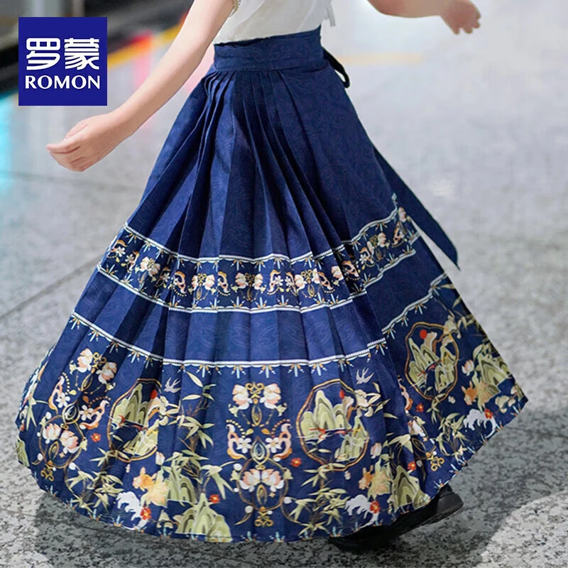 罗蒙儿童马面裙汉服夏儿童古风国风半身裙演出服长款140 29.91元 - 86线报 罗蒙儿童马面裙汉服夏儿童古风国风半身裙演出服长款140 29.91元 - 86线报