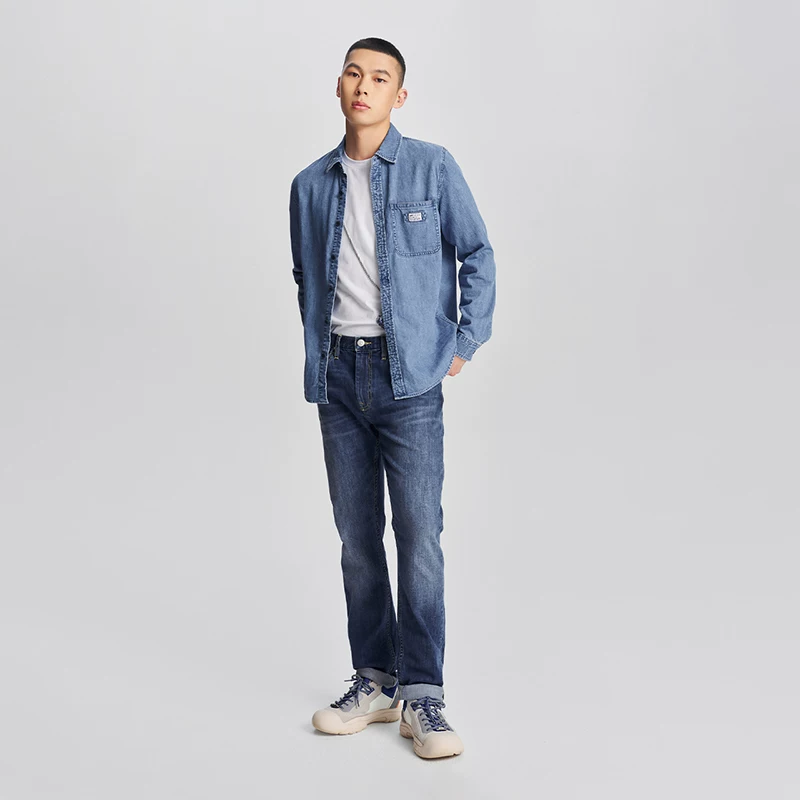 Lee青年男士长袖牛仔衬衫LMT0090266DE 235.3元 - 线报酷