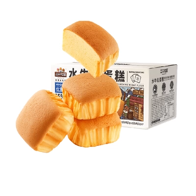 三只松鼠无蔗糖水牛乳蛋糕400g×1箱 11.74元 - 86线报