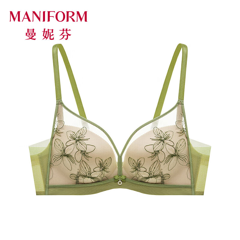 曼妮芬聚拢女士文胸撞色绿36/80A 49元 - 86线报