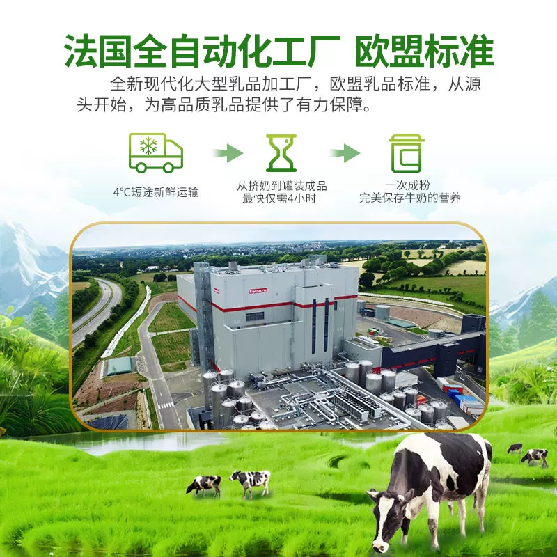荷兰乳牛法国进口全脂奶粉800g 45.73元 - 86线报