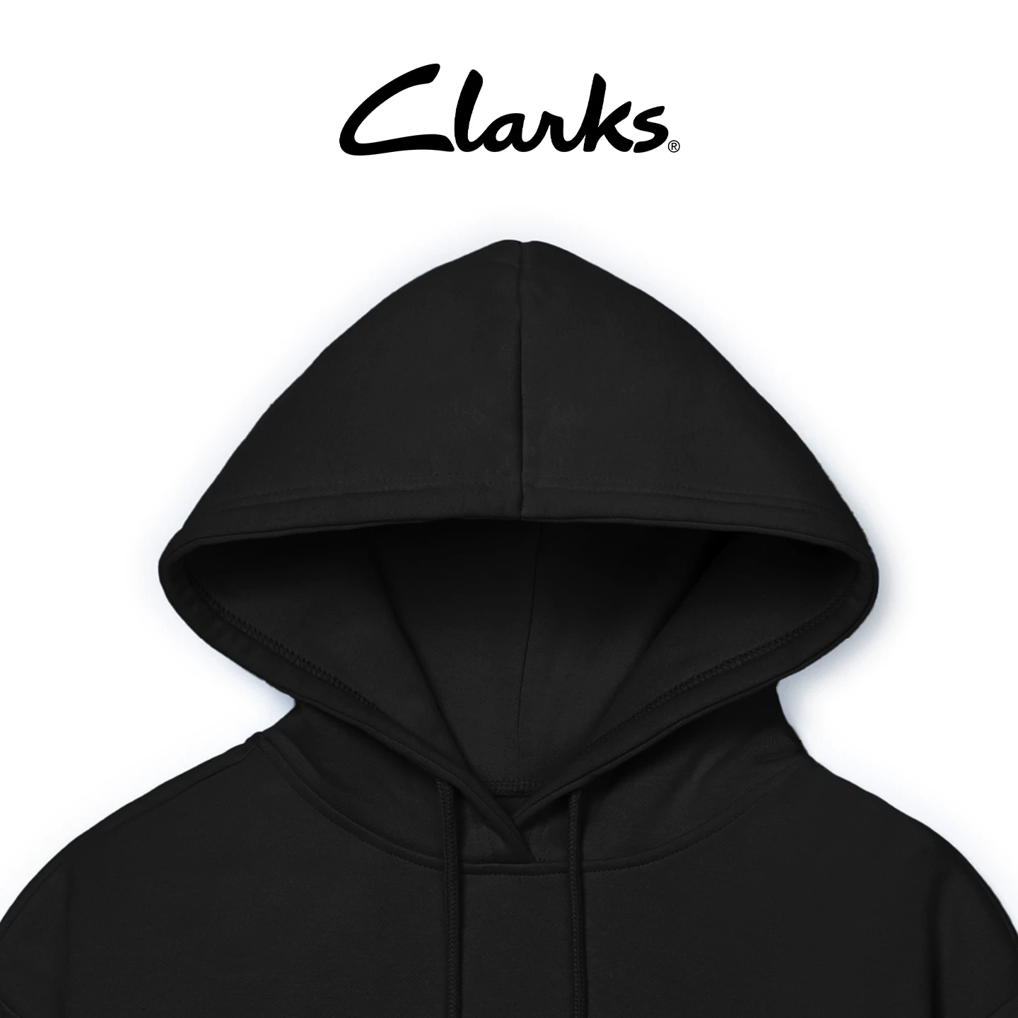 Clarks纯色连帽卫衣男女简约休闲套头上衣黑灰蓝日常宽松帽衫 214元 - 86线报