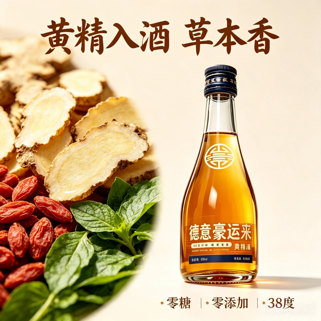 德意豪豪运来黄精酒草本香型38度125ml*6瓶整箱装 19.9元 - 86线报