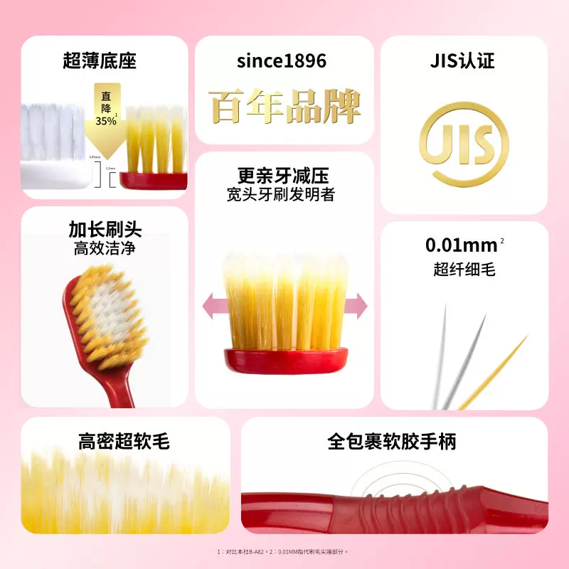 惠百施日本进口宽头护龈清洁牙刷超软毛54孔/48孔成人量贩家庭装1 36.04元 - 86线报 惠百施日本进口宽头护龈清洁牙刷超软毛54孔/48孔成人量贩家庭装1 36.04元 - 86线报
