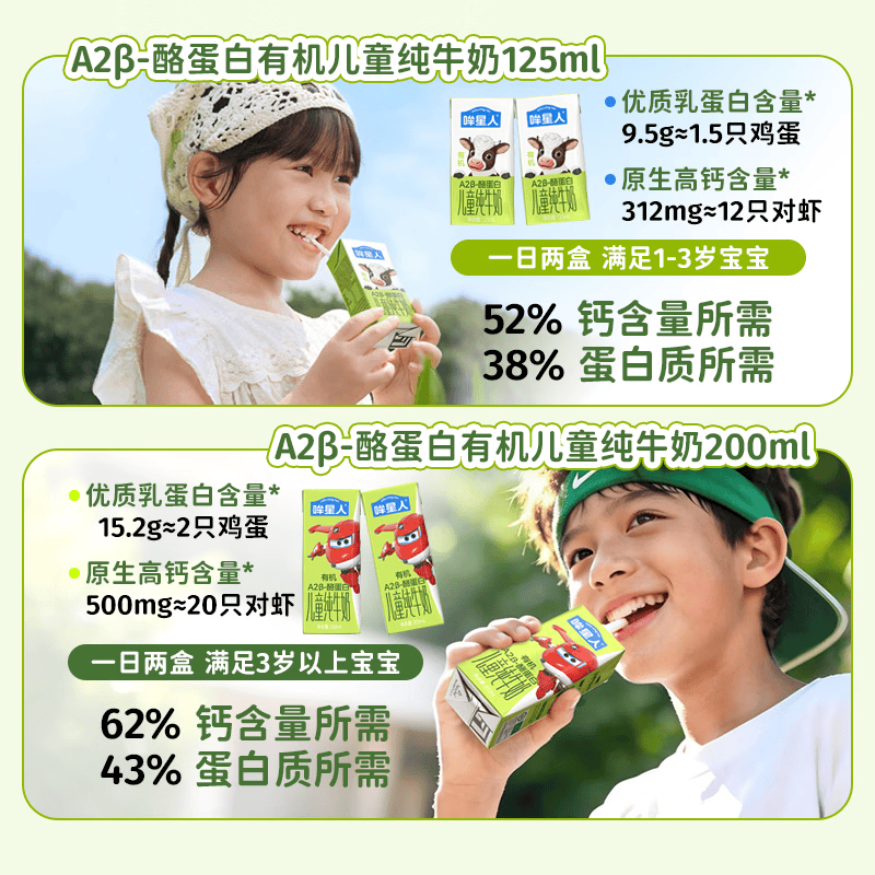 ADOPT A COW认养一头牛儿童有机纯牛奶125ml*4盒 24.9元 - 86线报