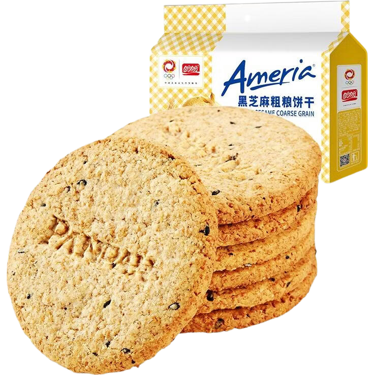 盼盼梅尼耶黑芝麻粗粮饼干468g约26包 7.9元 - 86线报 盼盼梅尼耶黑芝麻粗粮饼干468g约26包 7.9元 - 86线报