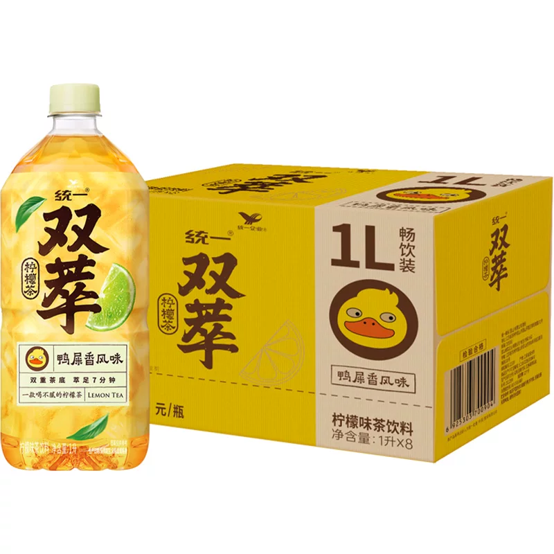 统一 双萃柠檬茶清爽解腻鸭屎香风味网红茶1L*8瓶饮料整箱 22.53元 - 86线报