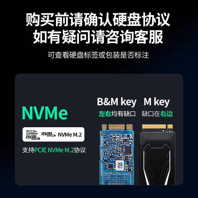 绿联铝合金散热M.2NVMe固态硬盘盒 79.89元 - 86线报