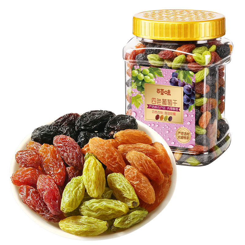百草味四色葡萄干430g罐装 10.9元 - 86线报