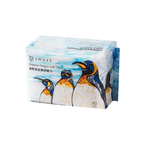 嫚熙EMXEE绵柔巾蓝企鹅干湿两用婴儿洗脸巾80抽1包尝鲜装 4.9元 - 线报酷