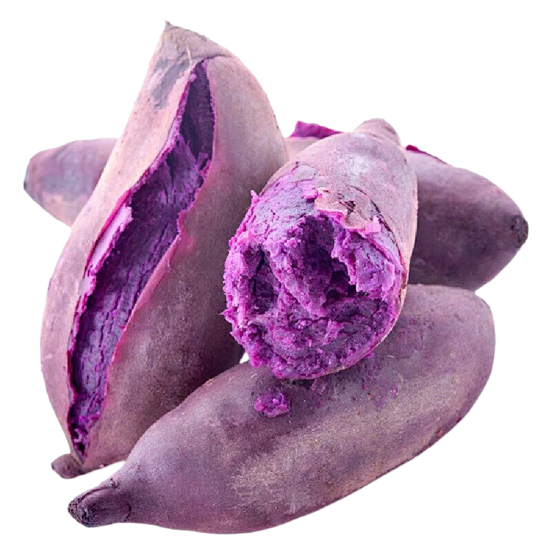 沙地紫美人紫薯100g+中小果5斤装含箱 6.9元 - 线报酷