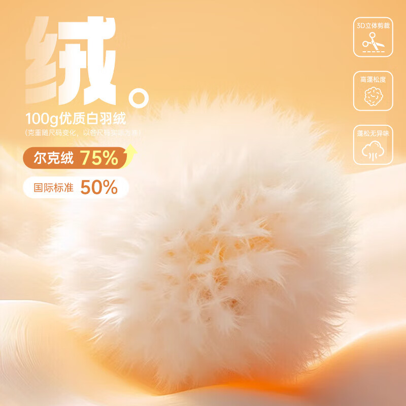 鸿星尔克儿童高蓬百搭短款羽绒服151g高充绒 149元 - 86线报