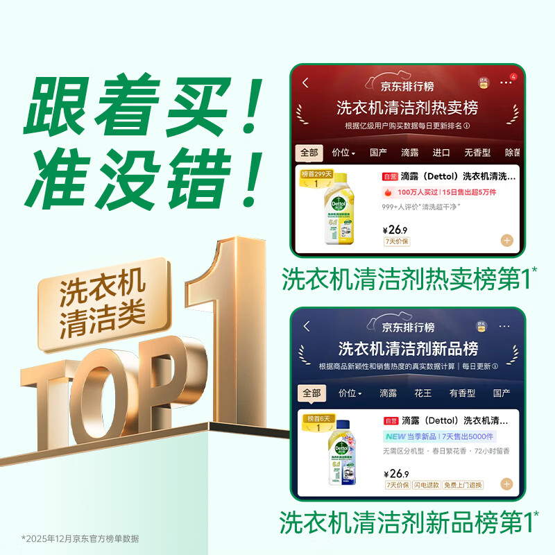 滴露洗衣机消毒杀菌清洗剂250ml*3 43.89元 - 86线报