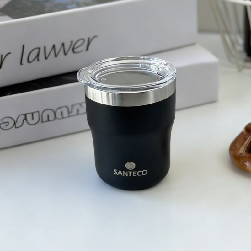 HAERS保温杯女大容量水杯男不锈钢便携车载办公室泡茶杯子黑300ml 8.9元 - 86线报