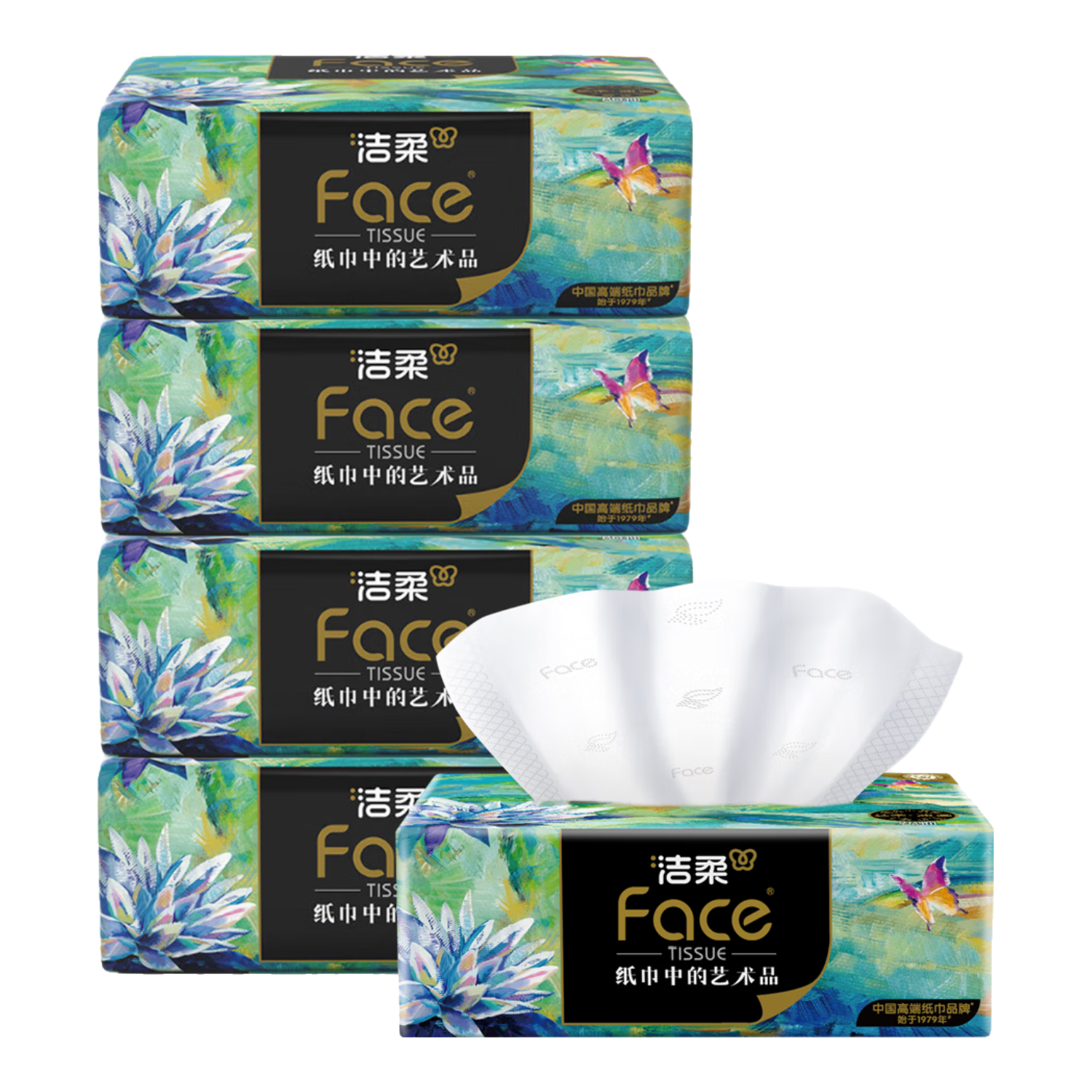 洁柔Face艺术油画抽纸加厚4层80抽×4包 6.8元 - 86线报 洁柔Face艺术油画抽纸加厚4层80抽×4包 6.8元 - 86线报