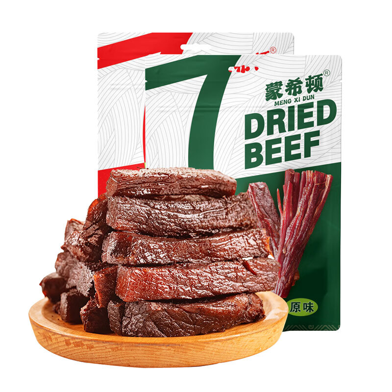 蒙希顿手撕风干牛肉干原味+香辣共500g 78.5元 - 86线报