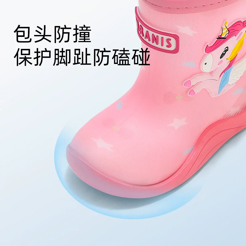 泰兰尼斯儿童雨鞋四季款可拆卸内里男童雨靴女宝 59.2元 - 86线报