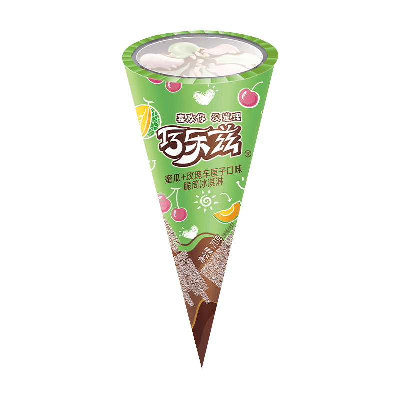 伊利巧乐兹蜜瓜+玫瑰车厘子脆筒冰淇淋5支装 79.9元 - 86线报