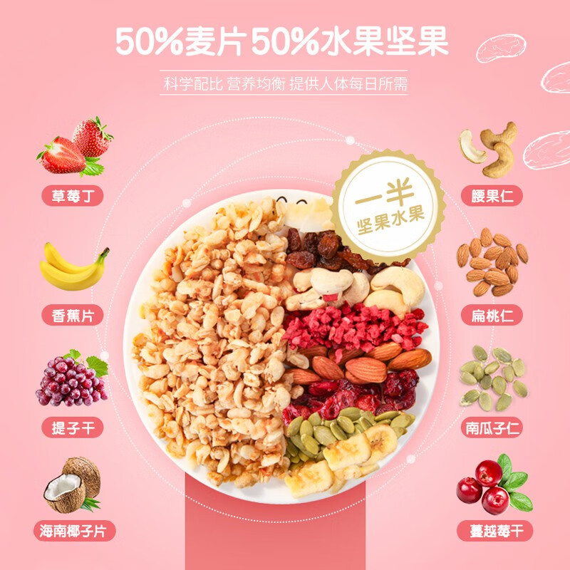 欧扎克营养水果坚果麦片100g/120g袋 6种可选 拍3件 6.63元 - 86线报