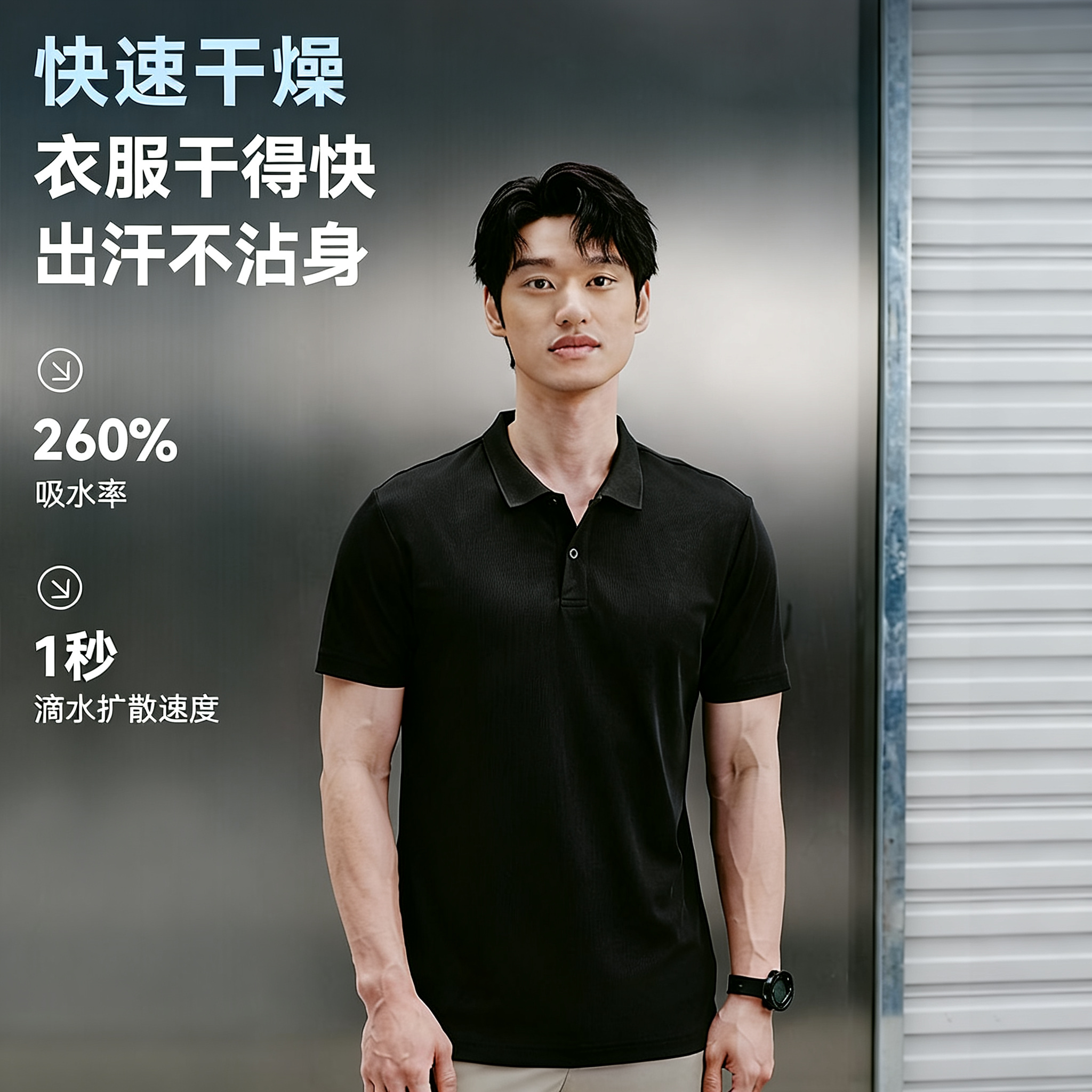 京东京造运动短袖Polo衫男跑步户外海军蓝2.0 49.9元 - 86线报