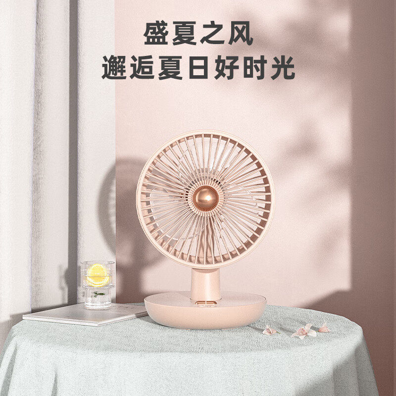 大宇桌面无线充电小风扇梨花白 59元 - 86线报
