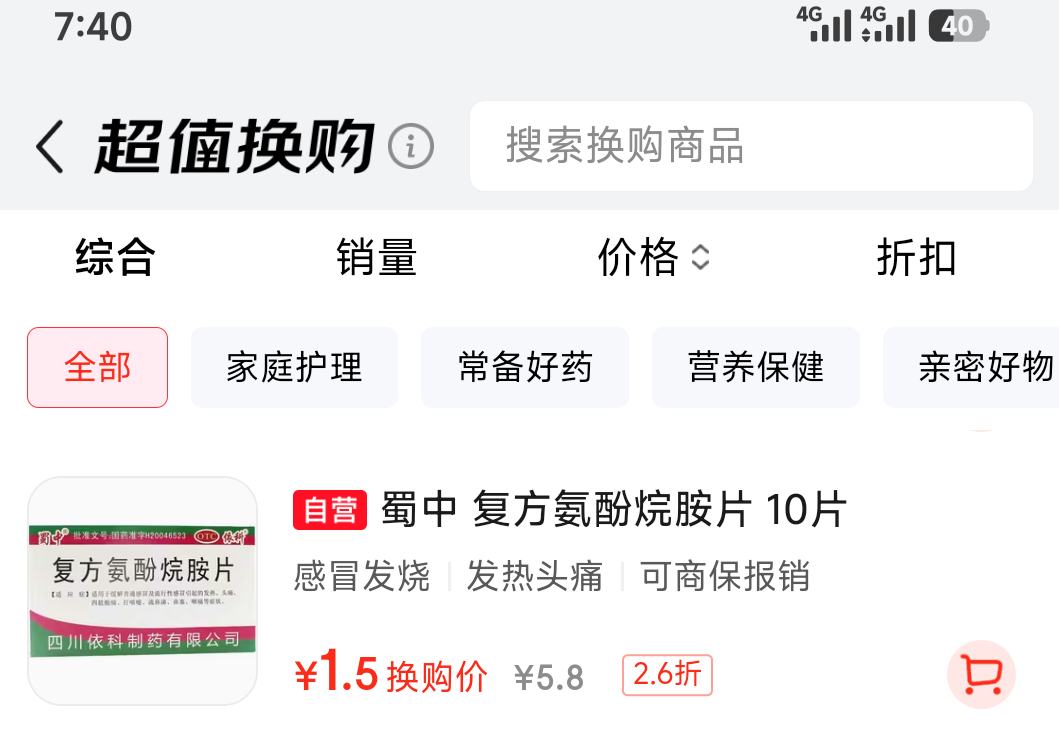 蜀中复方氨酚烷胺片10片 1.5元 - 86线报