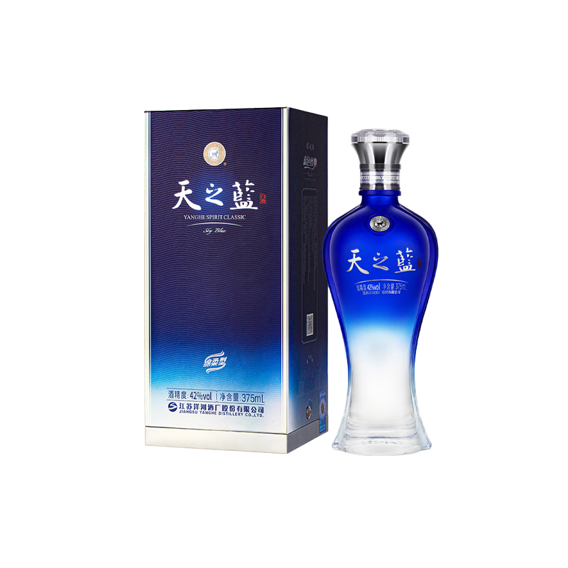 洋河天之蓝蓝色经典42%vol浓香型白酒2018年版375ml 225.92元 - 86线报