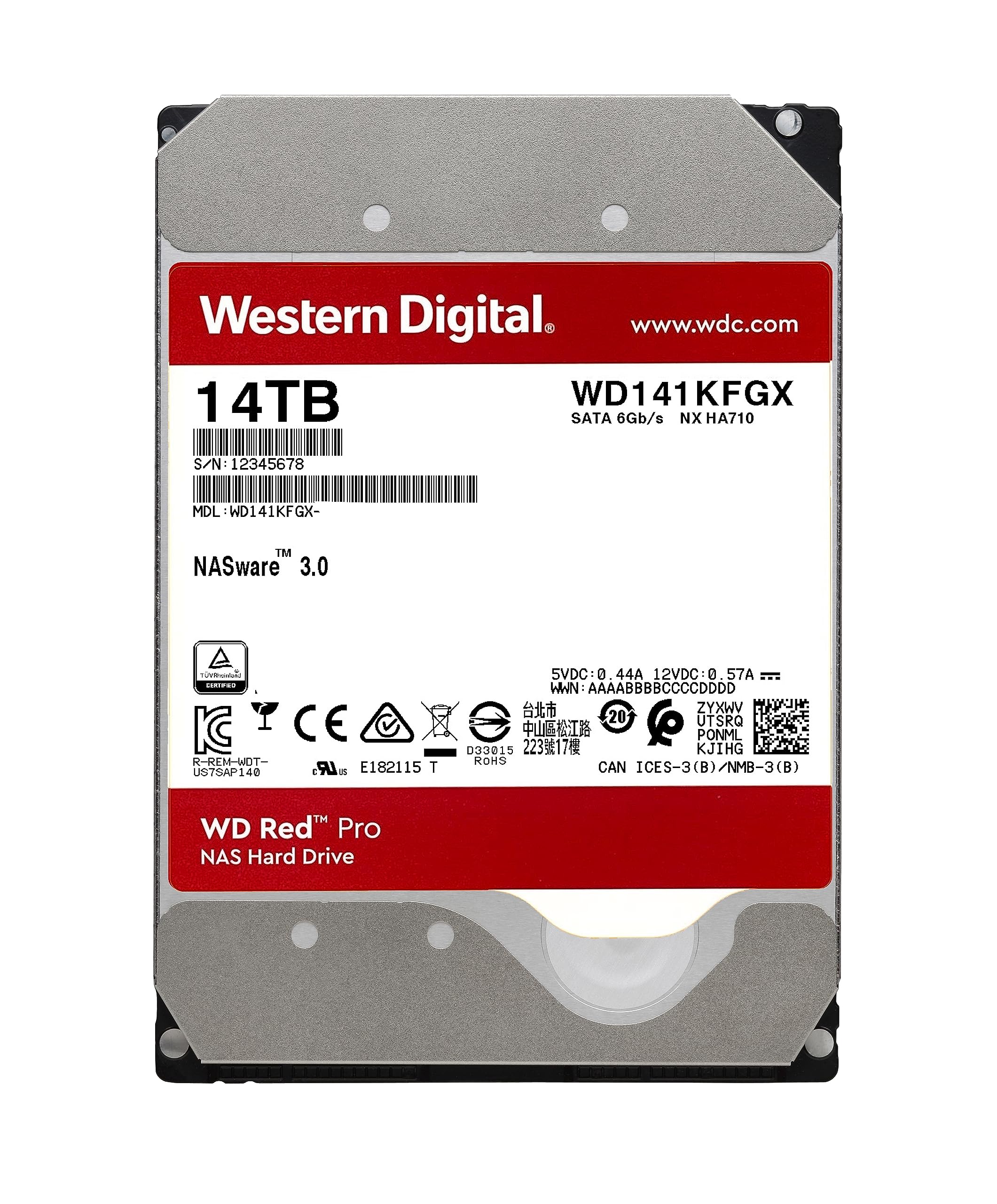 西部数据WD Red Pro 14TB NAS硬盘3.5英寸7200转 2802.36元 - 86线报