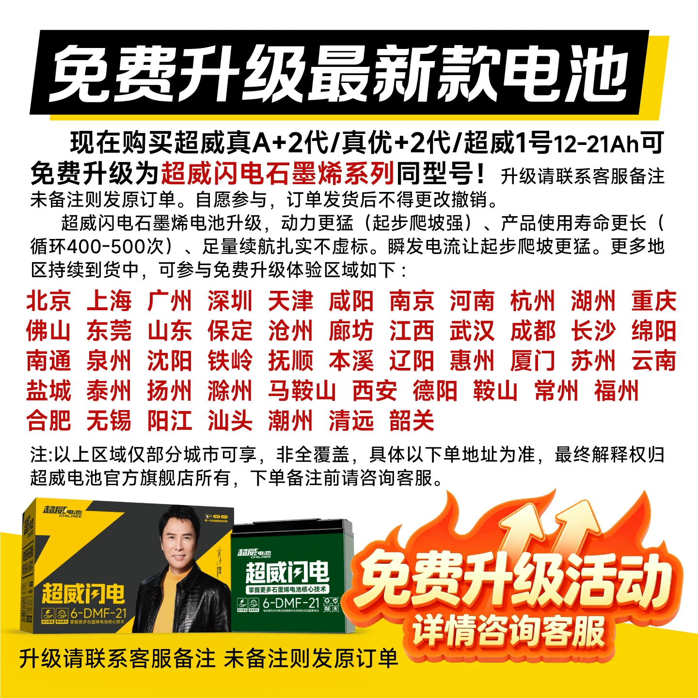 超威石墨烯铅酸蓄电池 199.9元 - 86线报