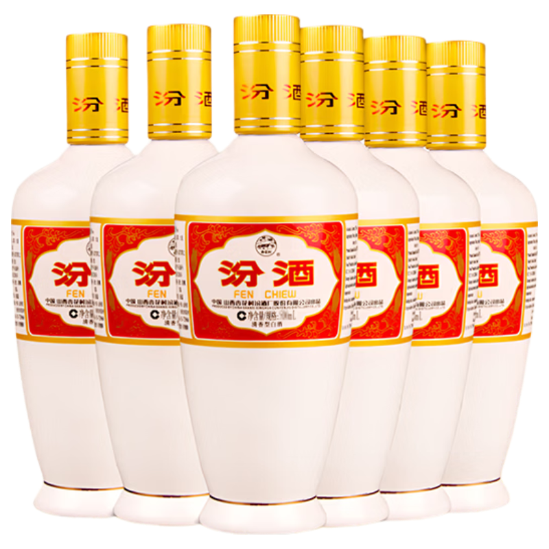 汾酒出口白瓷清香型53度500ml*6瓶整箱装非原箱 343元 - 86线报