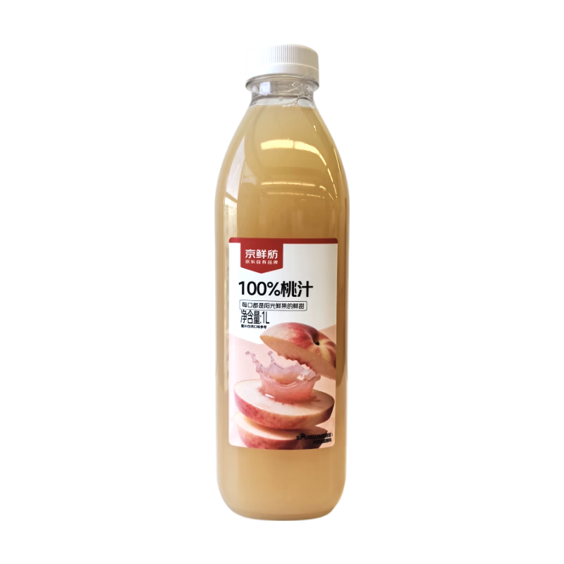 京鲜舫100%桃汁1L×6瓶整箱 27.29元 - 86线报