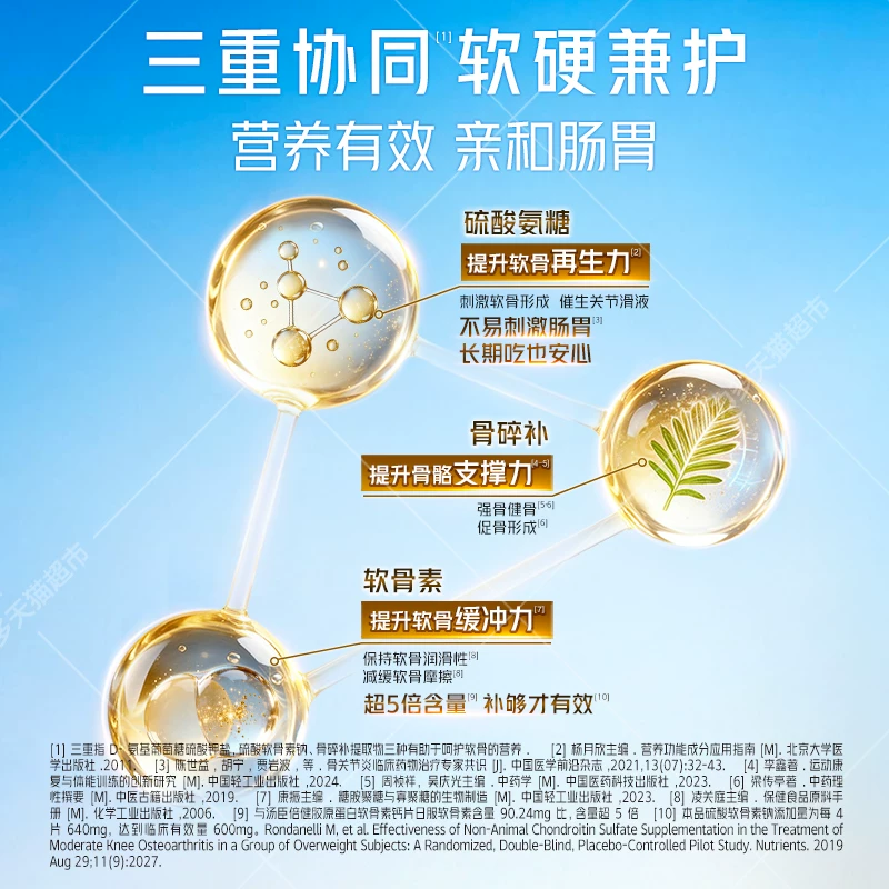 健力多氨糖软骨素钙片180片*4瓶 447.3元 - 86线报